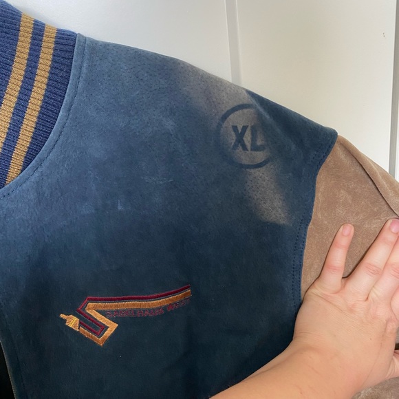 XL Port Authority Sabelhaus West Vintage Genuine Leather Bomber Jacket NWT - Picture 4 of 6